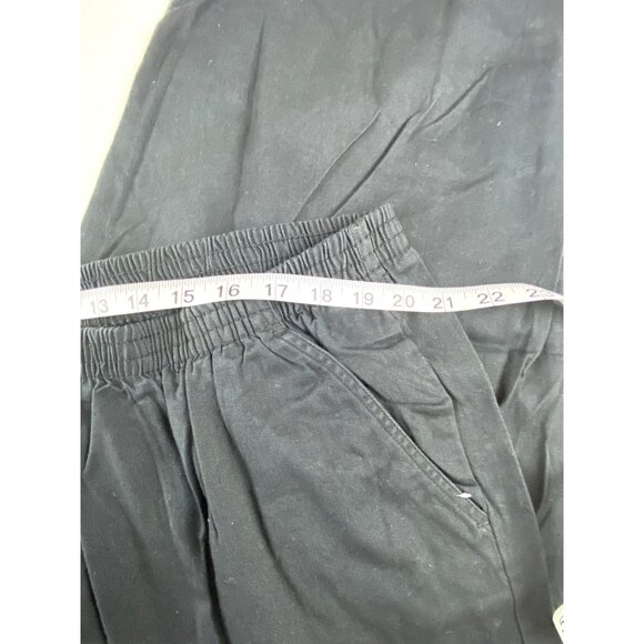 Only Necessities Black Pull On Comfy Casual Elastic Denim Pants with Pocket 26WP - Picture 5 of 7